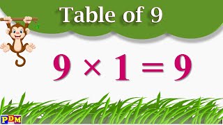 Table of 9 | Table of Nine | Learn Multiplication Table of 9 x 1 = 9 | 9 Times Tables Practice