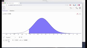 Use GeoGebra to compute t critical values