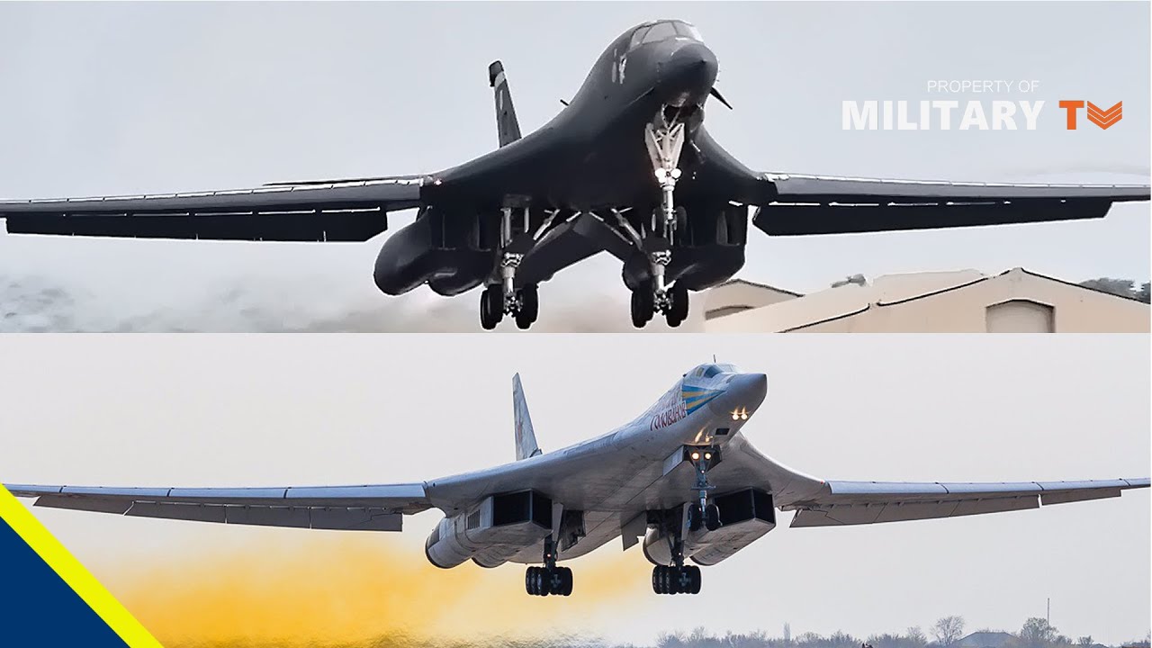 Pilot has to abort and try again as incredibly loud B1 bombers shake the ground on take off 🔥 ✈️