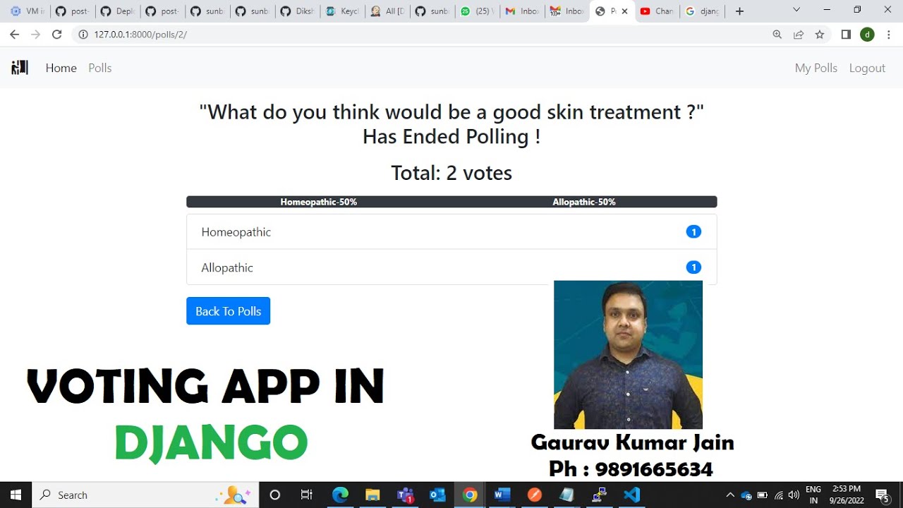 Voting App in Django - YouTube