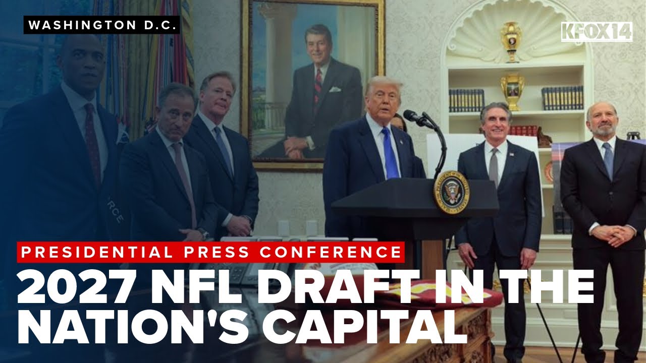 President Trump announces the 2027 NFL Draft will be held in DC - YouTube