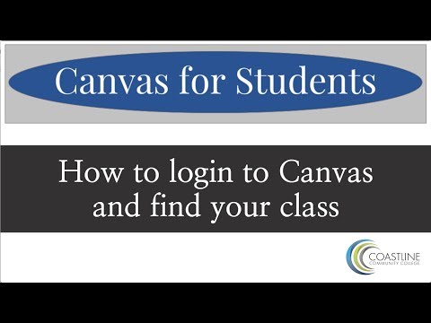 How to login to Canvas and find your class
