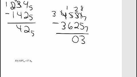 Subtracting in other bases