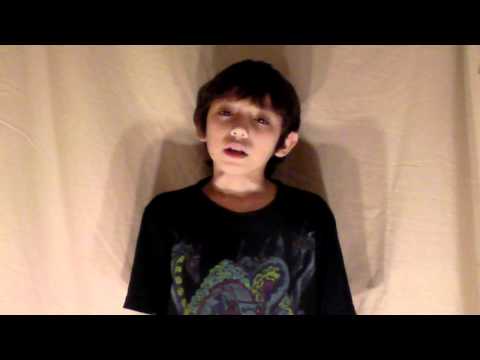 8 year old Aidan singing Grenade by Bruno Mars