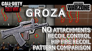 GROZA RECOIL &amp; HIP FIRE CALL OF DUTY WARZONE VS BLACK OPS COLD WAR PATTERN COMPARISON