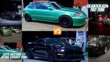 k24 civic vs mustang gt