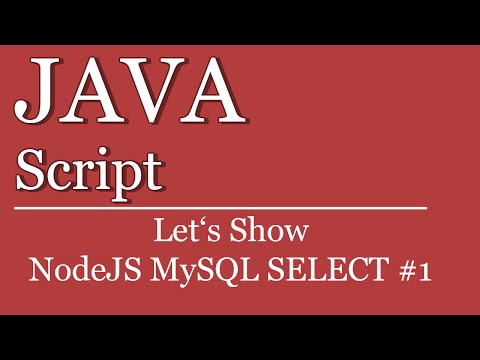 Let's Show #233 - JavaScript Tutorial - NodeJS MySQL SELECT | socket.io | express #1