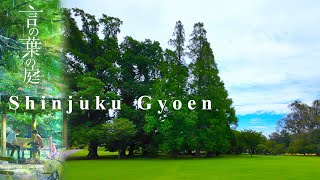 4K 🇯🇵 도쿄 신주쿠 교엔 | 언어의 정원 | 일본 여행 | 도쿄 여행