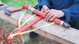 Chinese Master Carpenter Makes Hand Drills That Work Without Electricity！Admirable！#craftsman#drill