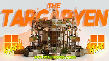 The Targaryen - META 4 x 4 BASE - MASSIVE Raid COST - ANTI SIEGE -  RUST Base Designs 2025