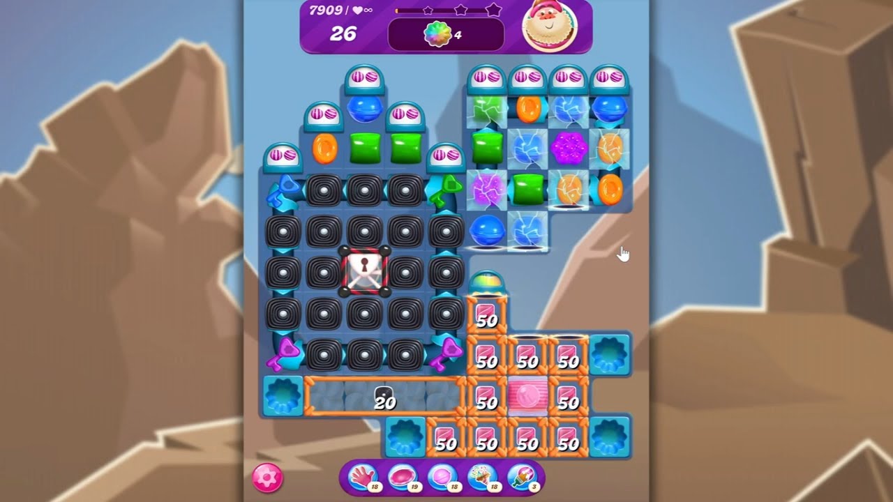 Candy Crush Saga LEVEL 7909 NO BOOSTERS (new version)🐟☑️