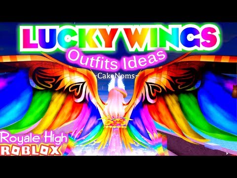 All New Lucky Wings In Royale High Roblox Rainbow Outfits Ideas Part 2 Youtube - lucky touch roblox