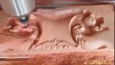 Máy cnc, đục khắc gỗ vi tính, khắc tranh 3D, tủ chân ghế 0989 563 571