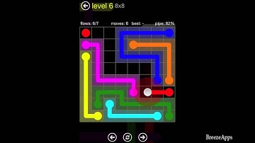 ‪Flow Free 8x8 level 6 (Regular Pack Medium)‬