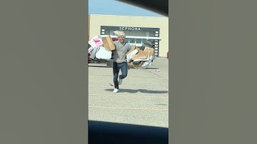 Me VS. my wife, at the mall.