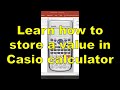 Save a number in your calculator!