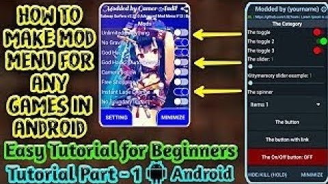 Easy Mod Menu Tutorial on Android [Part - 1] for Beginners | Learn to make mod menu for any Games