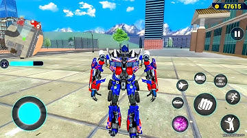 Optimus Prime Multiple Transformation Jet Robot Car Game 2020 - Android Gameplay