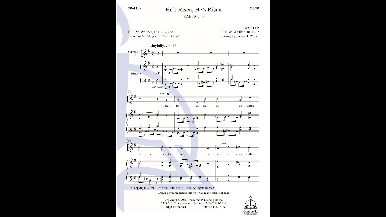 He's Risen, He's Risen (Choir) YouTube
