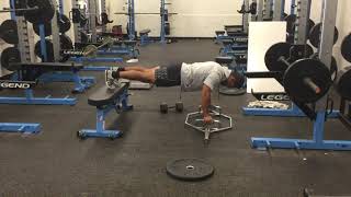 Feet Elevated Fat Grip Trap Bar Push-Up