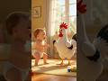 بيبي وفرخة بيرقصوا مع بعض Baby Chicken Dance Challenge 
