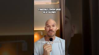 Massage Therapy Content Ideas