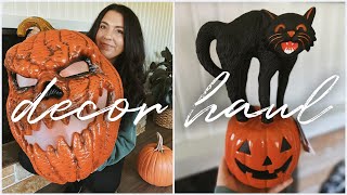 Halloween &amp; Fall Decor Haul! | Homegoods | Joann | TJ Maxx | Amazon | Thrift | Vintage | At Home