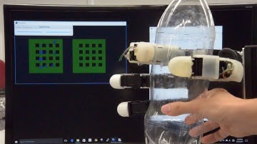 Tactile sensing for grasping a bottle (robot hand)