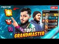 Dominating top 1 region grandmaster v badge lobbyserious grandmaster pushinggarena free fire 