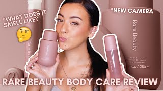 🤎*NEW* RARE BEAUTY BODY CARE COLLECTION REVIEW!🤎+NEW CAMERA 😍