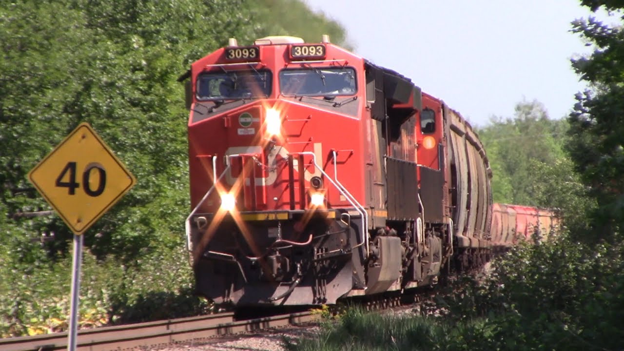 Interesting? Long Empty Potash Train CN 123 at Lutesville East