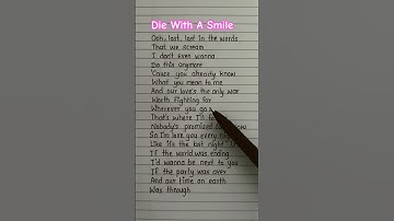 Thumbnail of Lady Gaga and Bruno Mars ~ Die With A smile #diewithasmile #ladygaga #brunomars #lyrics #song #short