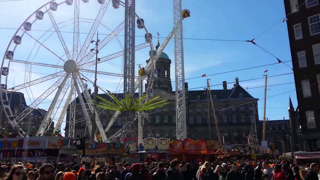 Amsterdam Kings Day Fair Dam Square - Kermis Koningsdag ...