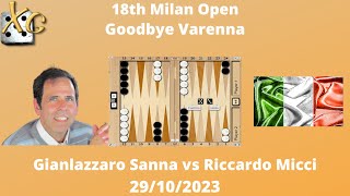 18th Milan Open - Gianlazzaro Sanna vs Riccardo Micci - XG feed