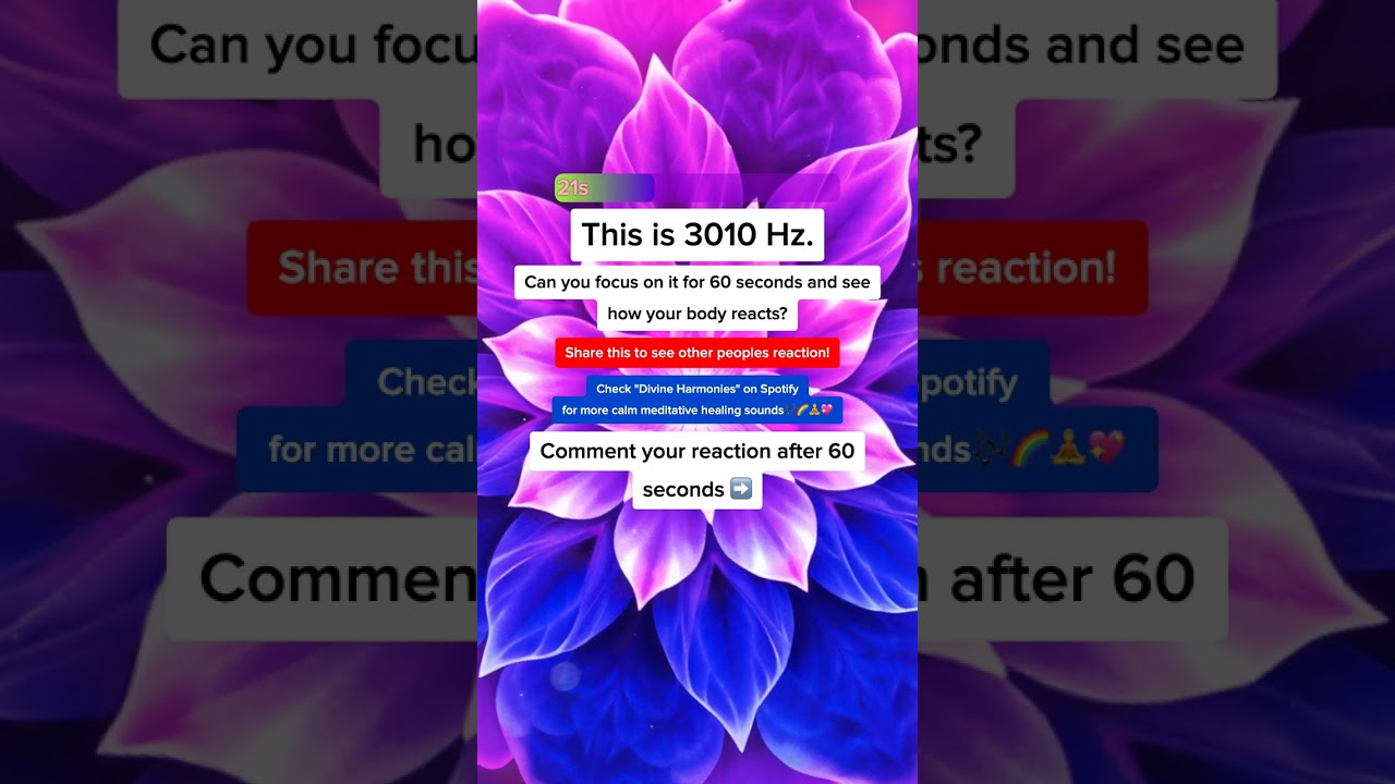 Watch 🎵 Discover the Power of #3010Hz! Only the Focused Can Last 60 Seconds! on YouTube Watch 🎵 Discover the Power of #3010Hz! Only the Focused Can Last 60 Seconds! on YouTube