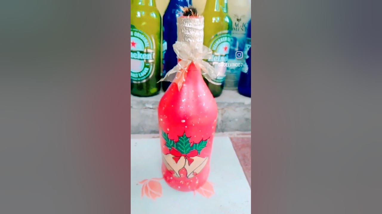 christmas special കുപ്പി.....diy bottleart craft YouTube
