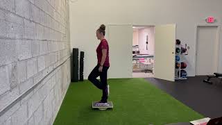 Single Leg Forward:Backward Taps on Tilt Board