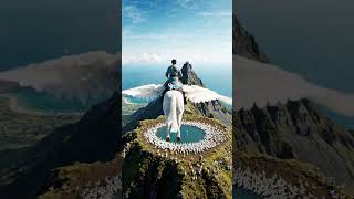 A warrior and his horse… an epic journey begins amid flocks of birds flying across the sky 🐎🔥#Shorts
