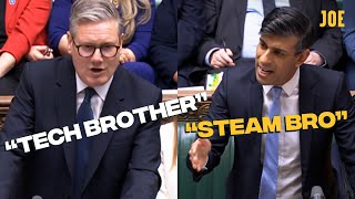 Rishi Sunak and Keir Starmer try to out cringe each other at PMQs