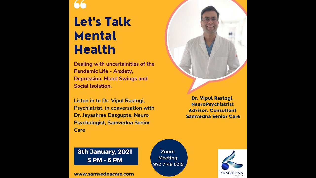 Let's Talk Mental Health Dr. Vipul Rastogi, Psychiatrist YouTube