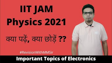 Important Topics of Electronics | IIT JAM 2021 #RevisionWithMMSir