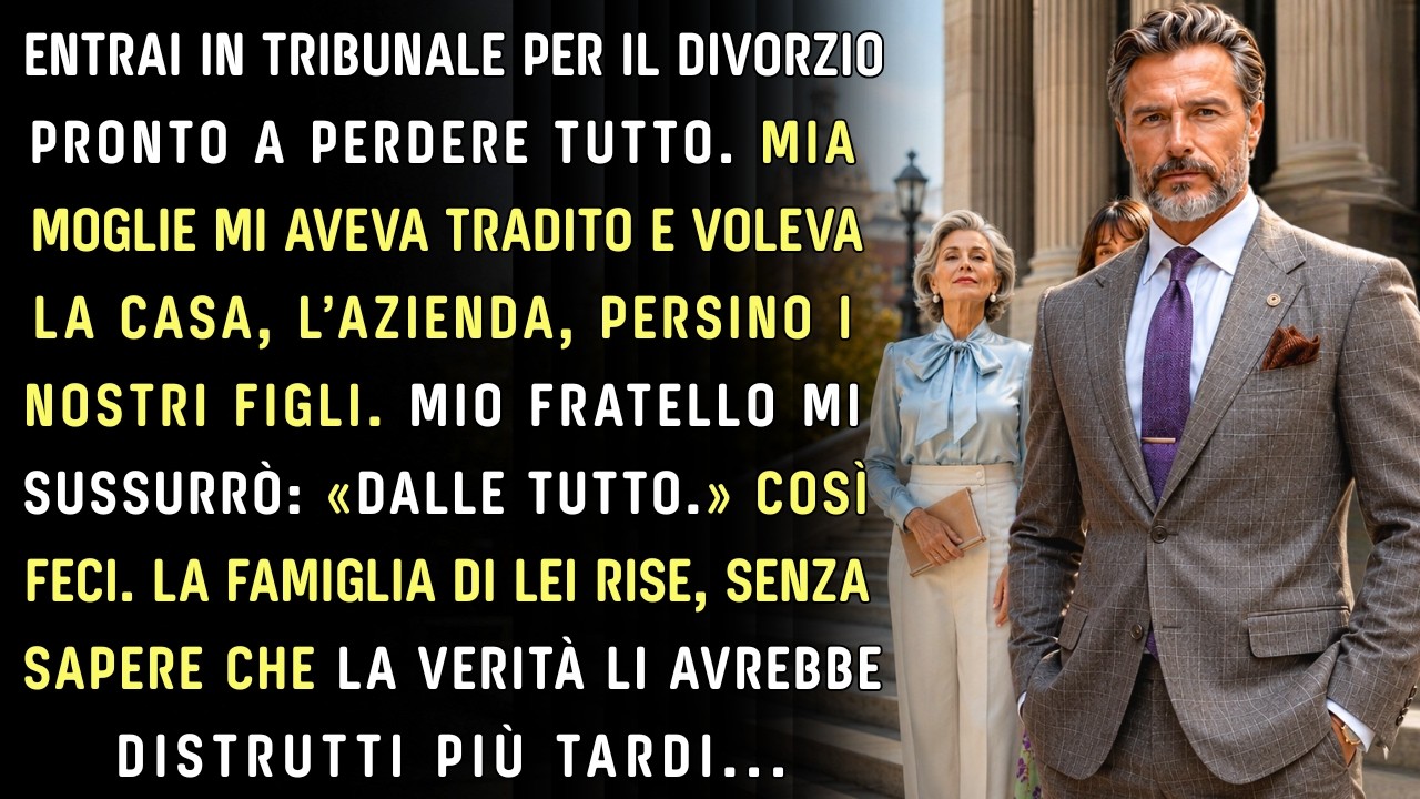Mia moglie mi guardò dritto negli occhi in quel corridoio d'albergo e disse: "Voglio la casa, la quota dell'azienda e i ragazzi". Non era una richiesta. Era un elenco già preparato insieme a sua...
