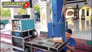 persiapan cek sound untuk acara pengajian