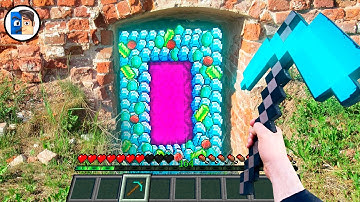 Minecraft in Real Life POV DIAMOND NETHER PORTAL Realistic Minecraft Texture Pack 創世神第一人稱真人版