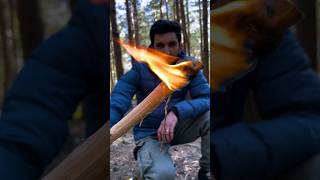 🔥How To Make A Long Burning Fire #Survival #Bushcraft #Outdoors #Campfire #Camping #Lifehack #Asmr