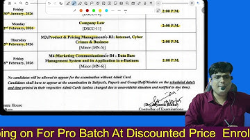 Sem-5 Exam Schedule CCF | Calcutta University 