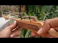 Home make wooden slingshots