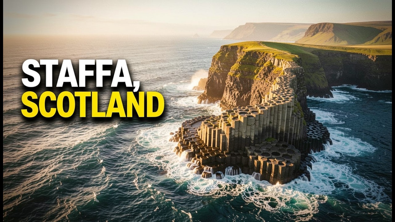 Isle of Staffa, Scotland 🇬🇧 | Ancient Volcanic Island & Perfect Basalt Columns (Rare Sunny Day)
