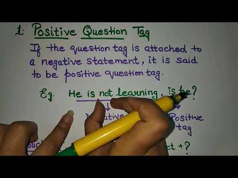प्रश्न टैग अंग्रेजी | सकारात्मक और नकारात्मक |