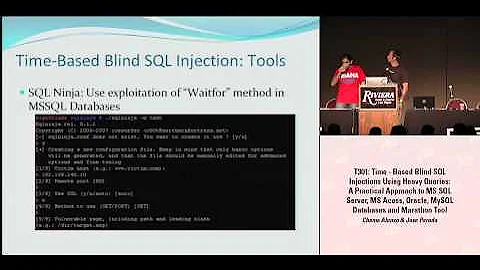 DEFCON 16: Time-Based Blind SQL Injection using heavy queries